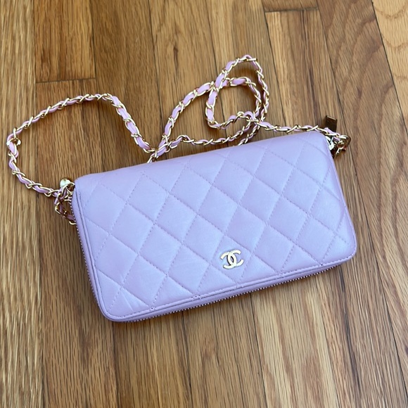 Chanel CC Patent Leather Timeless Wallet on Chain WOC Chain Crossbody Purse Bag - Picture 3 of 15